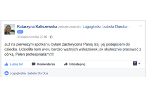 Referencje Katatzyna Kaliszewska - LogoGłoska Izabela Doroba
