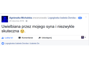 Referencje Agnieszka Michalska - LogoGłoska Izabela Doroba