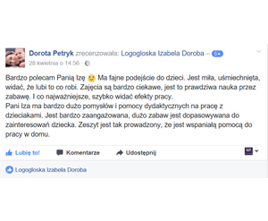 Referencje Dorota Petryk - LogoGłoska Izabela Doroba
