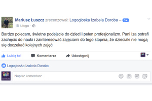 Referencje Mariusz Łuszcz - LogoGłoska Izabela Doroba