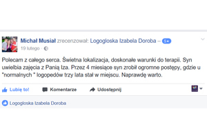 Referencje Michał Musiał - LogoGłoska Izabela Doroba