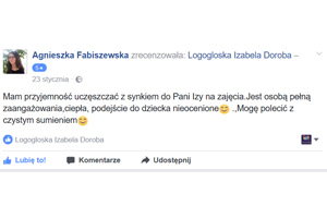 Referencje Agnieszka Fabiszewska - LogoGłoska Izabela Doroba